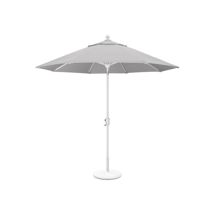 White 9' Tilt Market Umbrella & Base - Retreat Home Furniture