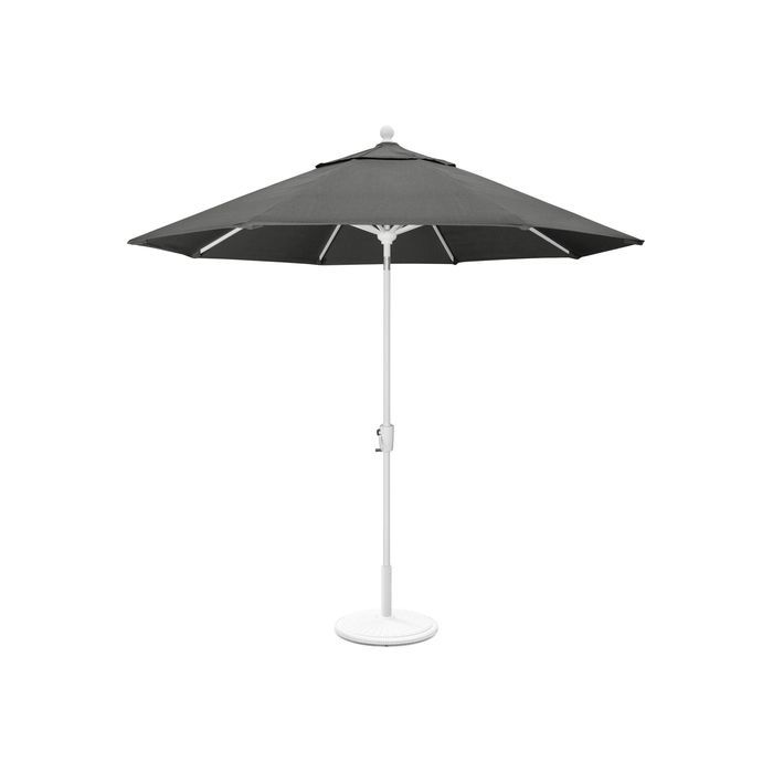 White 9' Tilt Market Umbrella & Base - Retreat Home Furniture