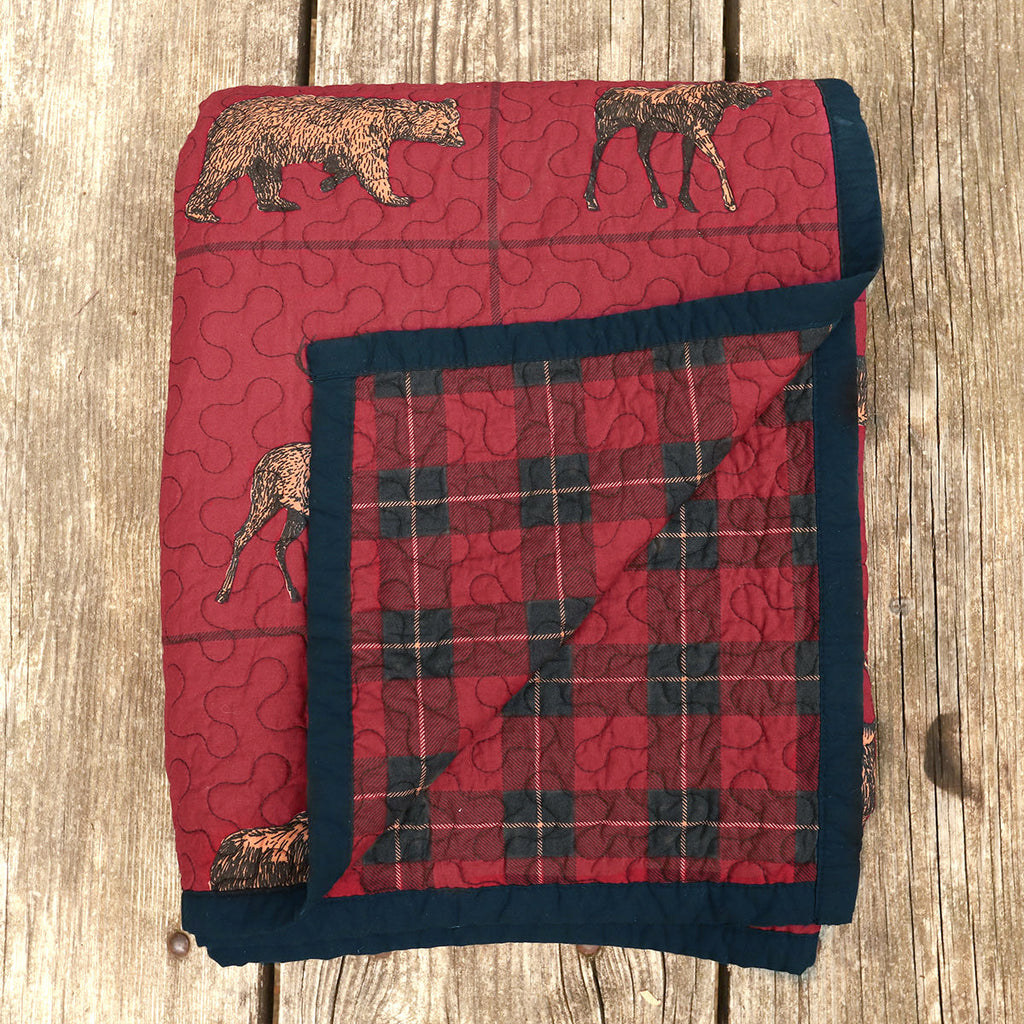 Woodland Plaid Reversible Quilt Set - Retreat Home Furniture