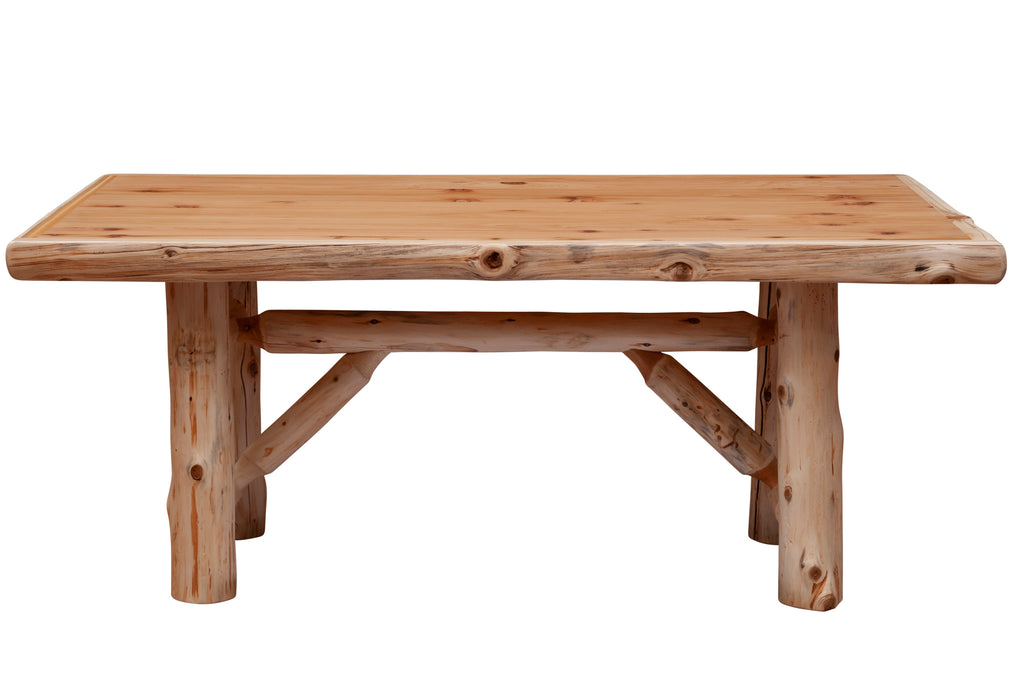 Cedar Log Trestle Dining Table - Retreat Home Furniture