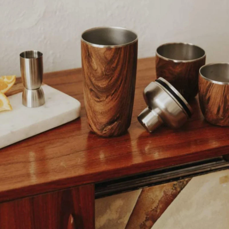 Shaker Set with Jigger - Teakwood - Retreat Home Furniture