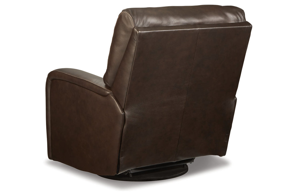 Emberla Swivel Glider Leather Recliner - Retreat Home Furniture