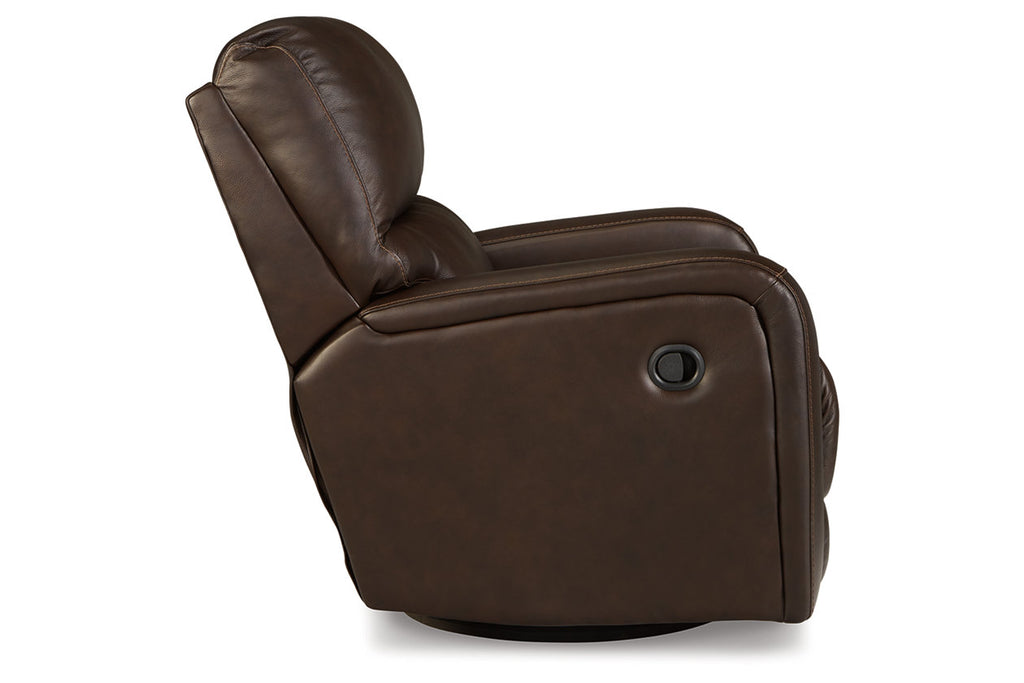 Emberla Swivel Glider Leather Recliner - Retreat Home Furniture