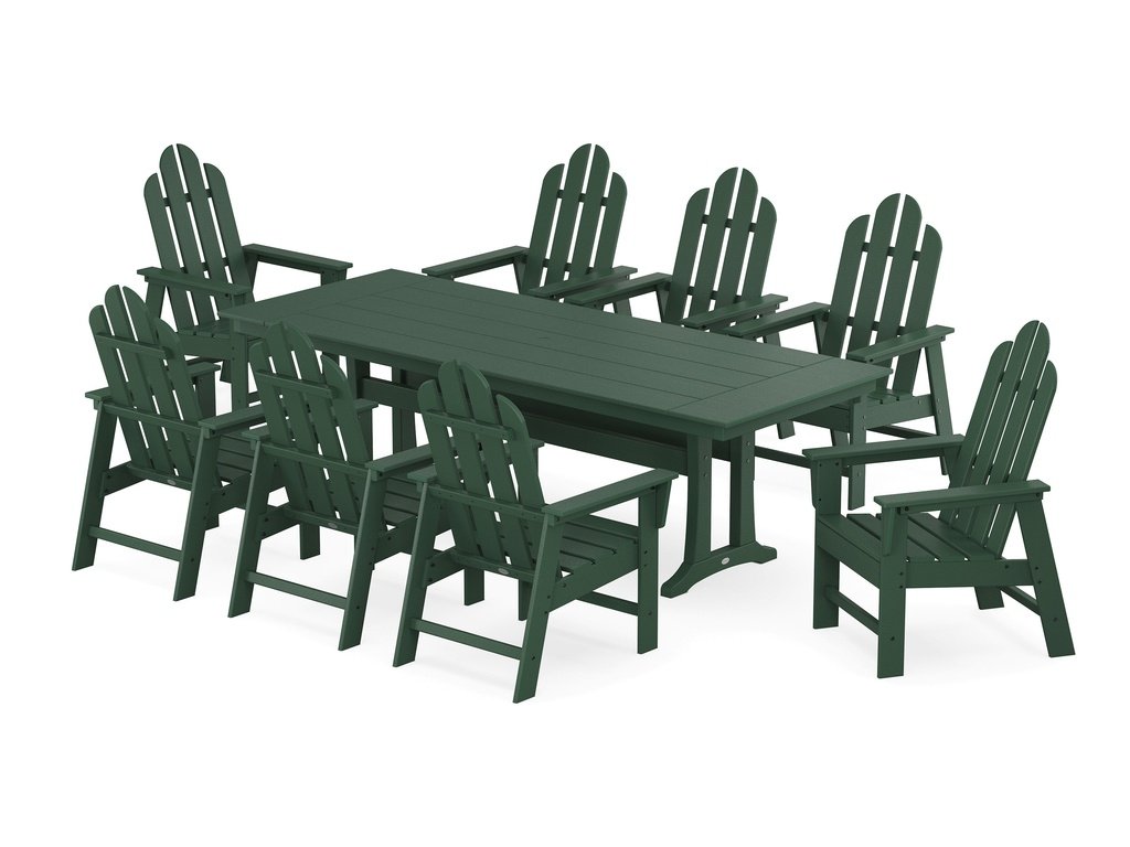 Long Island 9-Piece Farmhouse Dining Set with Trestle Legs Photo