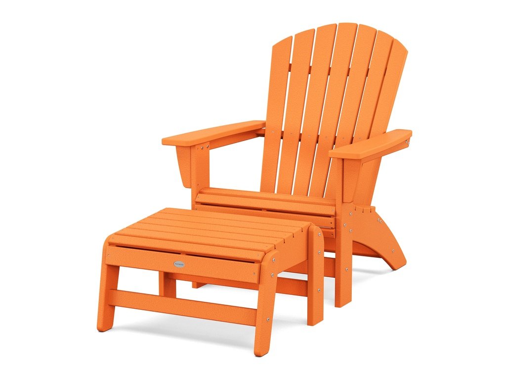 Nautical Grand Adirondack Chair with Ottoman Photo