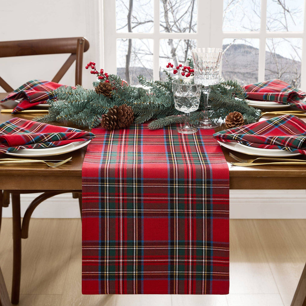 Stowe Tartan Holiday Plaid Table Runner - Retreat Home Furniture