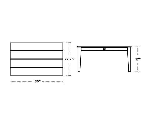 Newport 22" x 36" Coffee Table | Natural Finish - Retreat Home Furniture