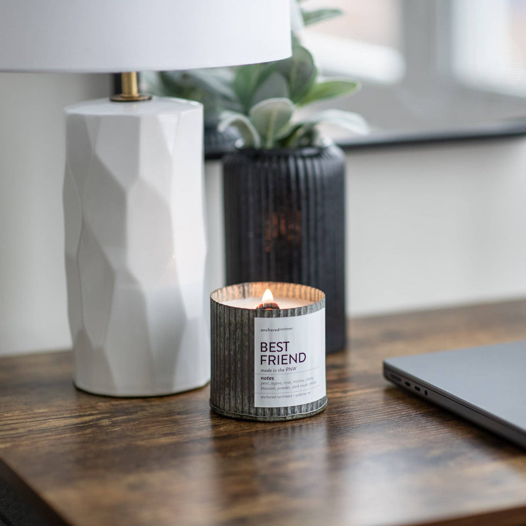 Bookworm Wood Wick Rustic Farmhouse Soy Candle - Retreat Home Furniture