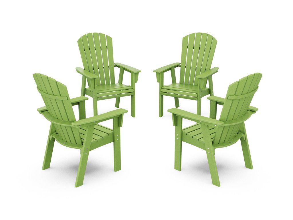 Nautical 4-Piece Curveback Upright Adirondack Conversation Set Photo