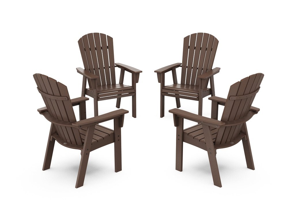 Nautical 4-Piece Curveback Upright Adirondack Conversation Set Photo