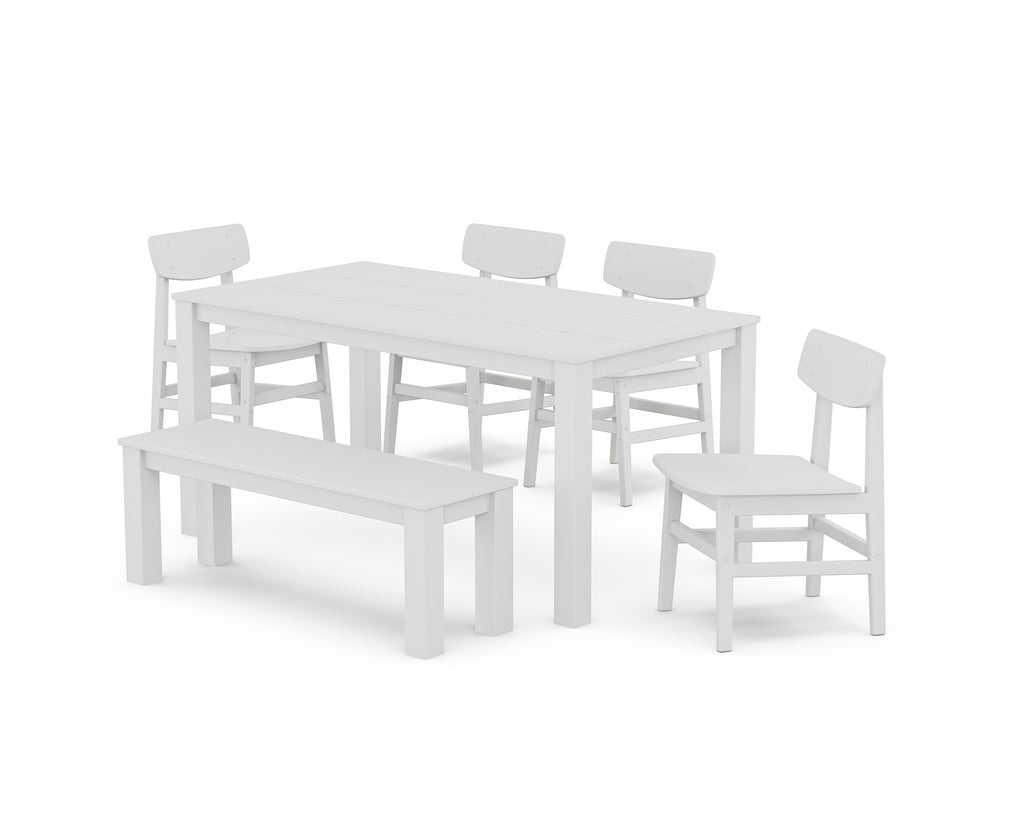 Modern Studio Urban Chair 6-Piece Parsons Dining Set with Bench Photo