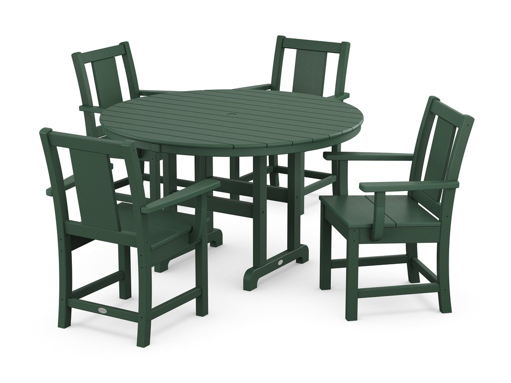 Prairie 5-Piece Round Farmhouse Dining Set Photo