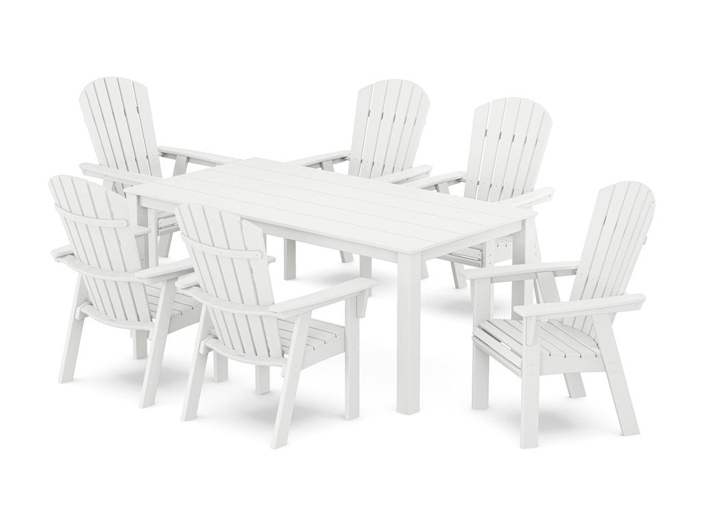 Nautical Curveback Adirondack 7-Piece Parsons Dining Set Photo