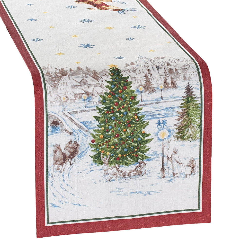 Santa’s Snowy Sleighride Table Runner - 13x70 - Retreat Home Furniture