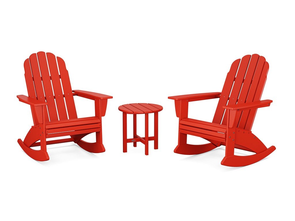 Vineyard Curveback 3-Piece Adirondack Rocking Chair Set Photo