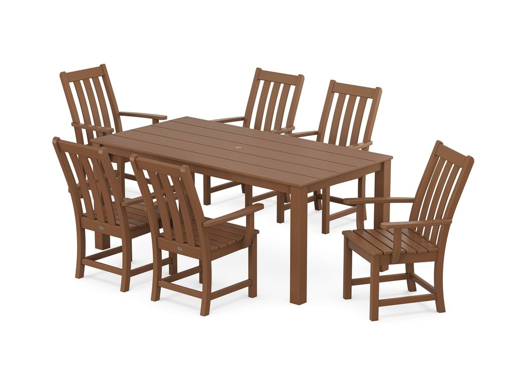 Vineyard 7-Piece Parsons Arm Chair Dining Set Photo