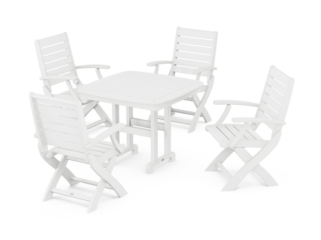 Signature Folding Chair 5-Piece Dining Set Photo