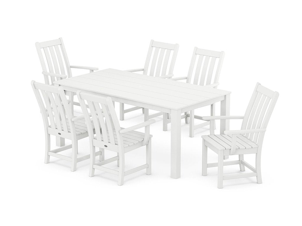 Vineyard 7-Piece Parsons Arm Chair Dining Set Photo