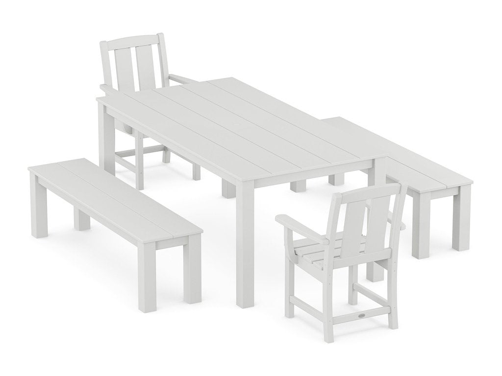 Mission 5-Piece Parsons Dining Set with Benches Photo