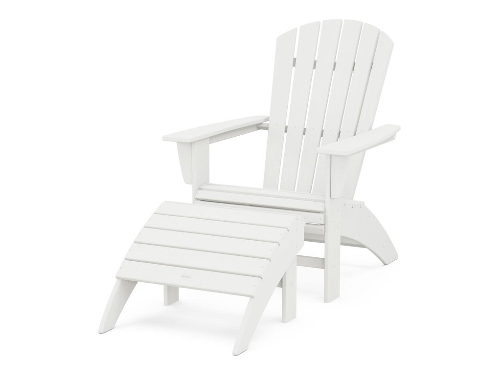 Nautical Curveback Adirondack Chair 2-Piece Set with Ottoman Photo