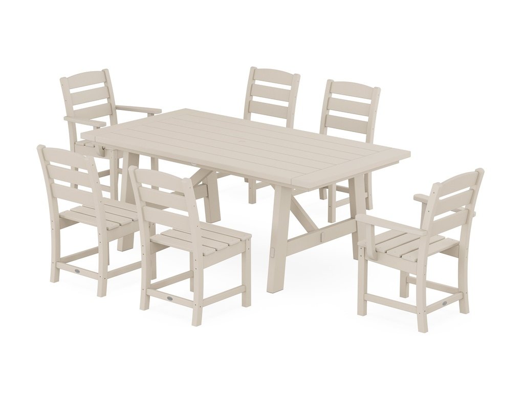 Lakeside 7-Piece Rustic Farmhouse Dining Set Photo