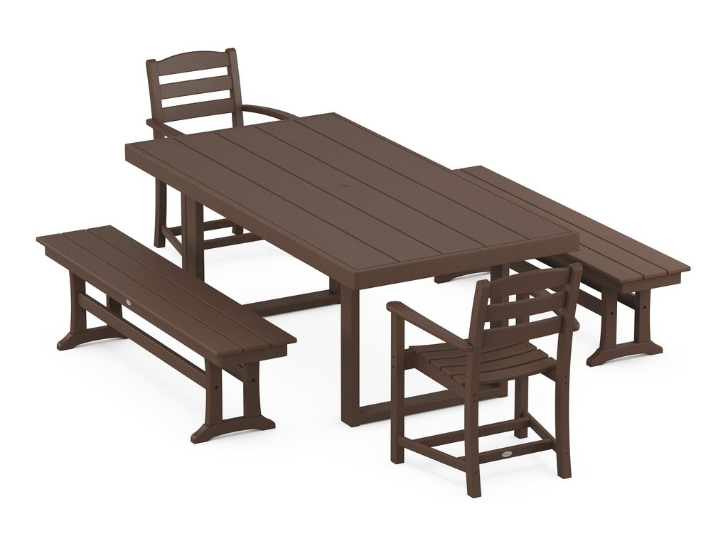 La Casa Café 5-Piece Dining Set with Benches Photo