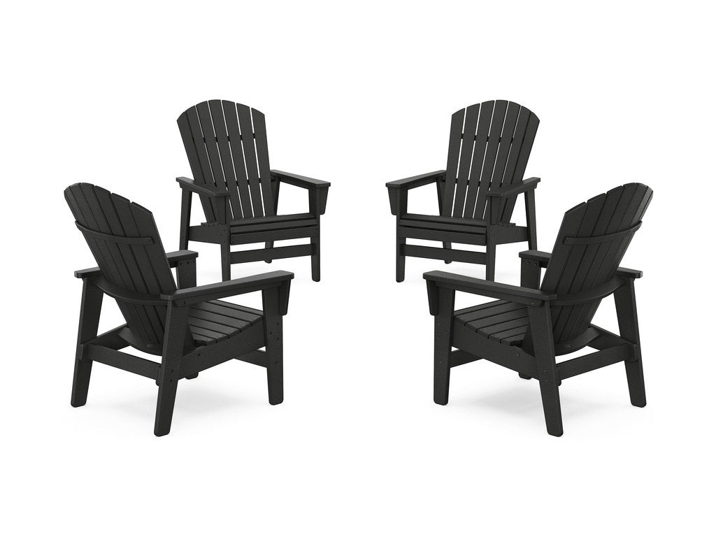 4-Piece Nautical Grand Upright Adirondack Chair Conversation Set Photo