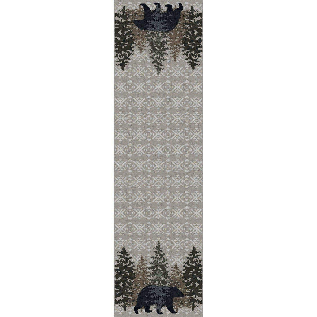 Bear Paradise - Stone-CabinRugs Southwestern Rugs Wildlife Rugs Lodge Rugs Aztec RugsSouthwest Rugs