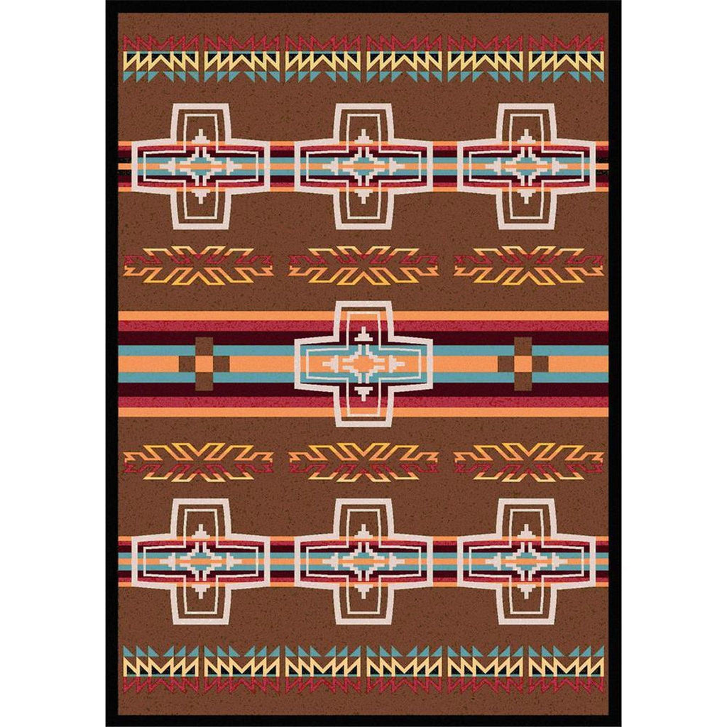 Canyon Crucifix - Sunset-CabinRugs Southwestern Rugs Wildlife Rugs Lodge Rugs Aztec RugsSouthwest Rugs