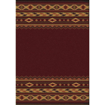 Cimarron Land - Red-CabinRugs Southwestern Rugs Wildlife Rugs Lodge Rugs Aztec RugsSouthwest Rugs