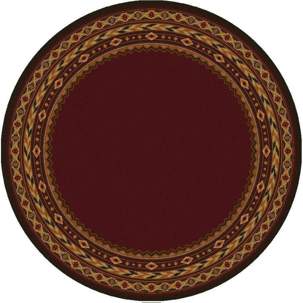 Cimarron Land - Red-CabinRugs Southwestern Rugs Wildlife Rugs Lodge Rugs Aztec RugsSouthwest Rugs