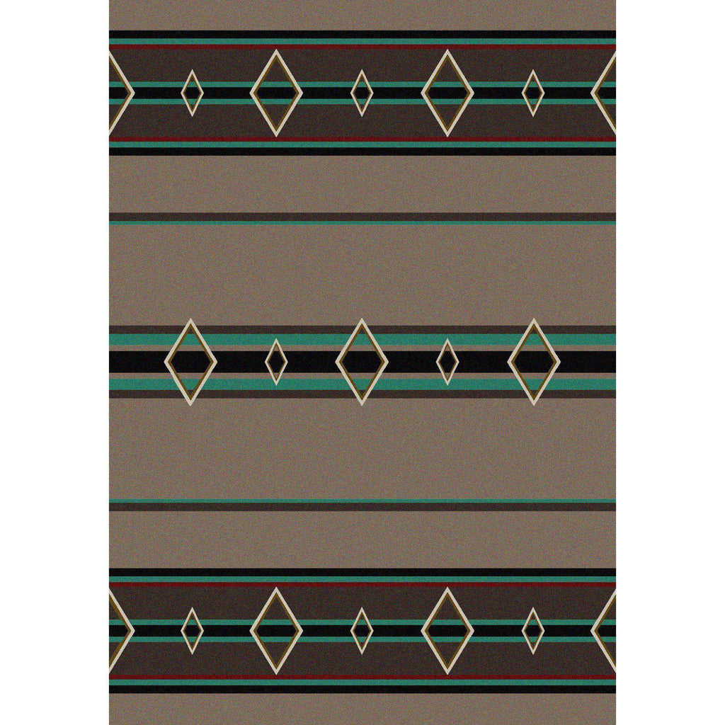 Desert Times - Turquoise-CabinRugs Southwestern Rugs Wildlife Rugs Lodge Rugs Aztec RugsSouthwest Rugs