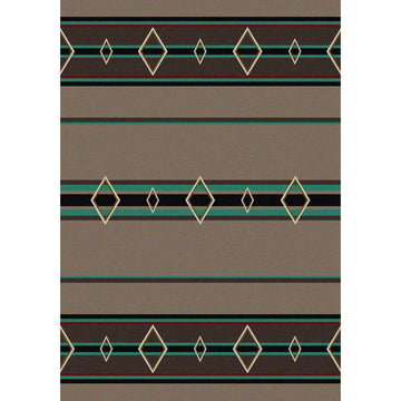 Desert Times - Turquoise-CabinRugs Southwestern Rugs Wildlife Rugs Lodge Rugs Aztec RugsSouthwest Rugs