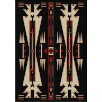 Desert Vandals - Black-CabinRugs Southwestern Rugs Wildlife Rugs Lodge Rugs Aztec RugsSouthwest Rugs