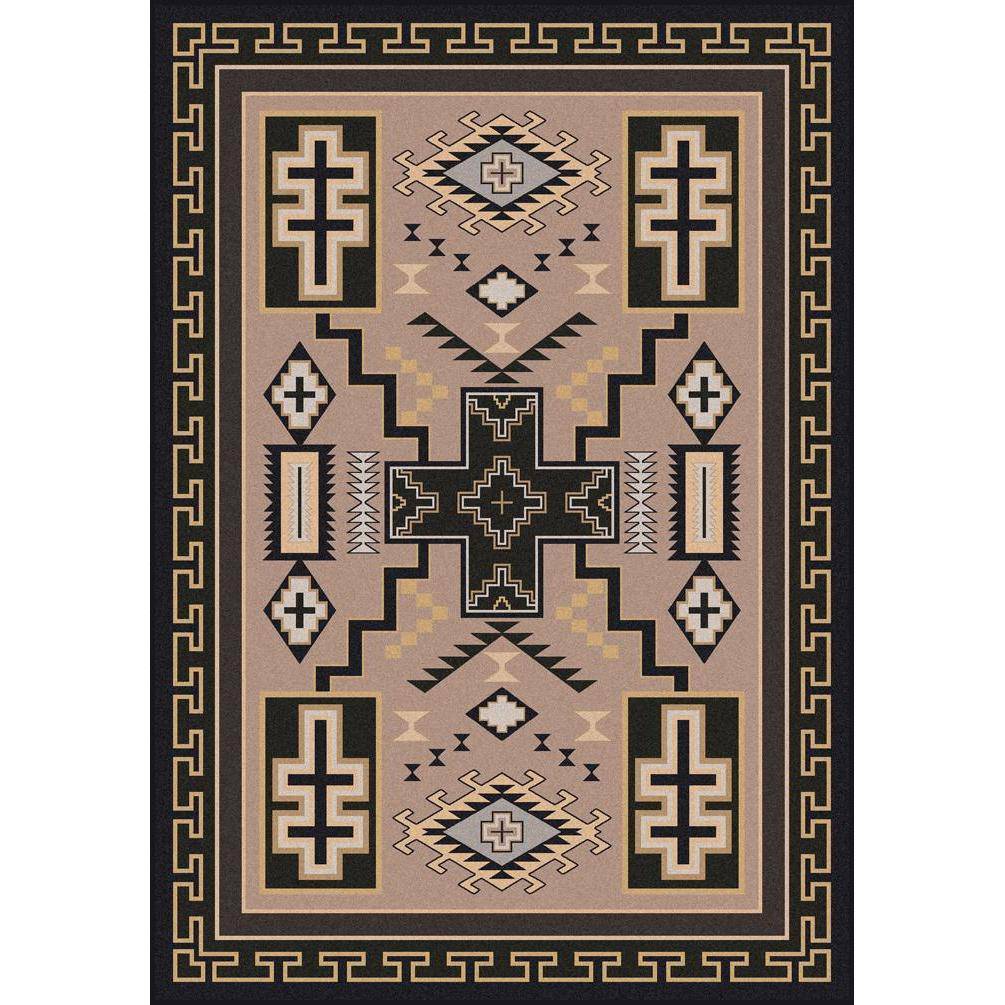 Double Cross - Sandman-CabinRugs Southwestern Rugs Wildlife Rugs Lodge Rugs Aztec RugsSouthwest Rugs