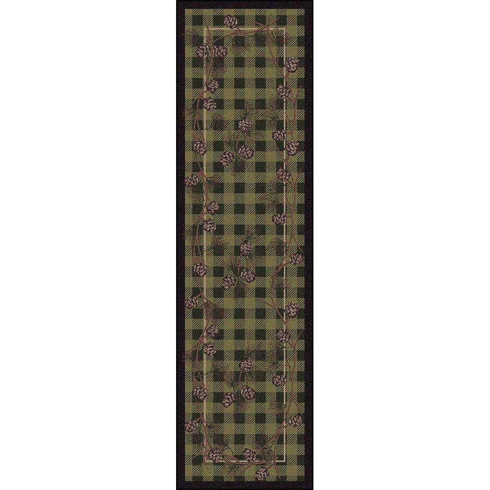 Forest Pines - Green-CabinRugs Southwestern Rugs Wildlife Rugs Lodge Rugs Aztec RugsSouthwest Rugs