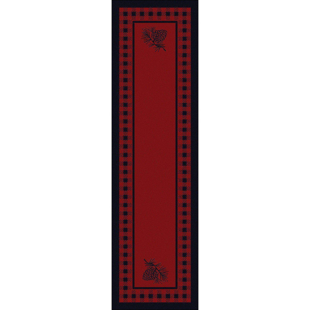 Forest Refuge - Red-CabinRugs Southwestern Rugs Wildlife Rugs Lodge Rugs Aztec RugsSouthwest Rugs