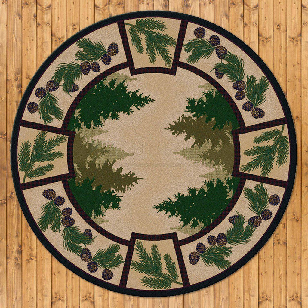 Forest & Shadows - Maize-CabinRugs Southwestern Rugs Wildlife Rugs Lodge Rugs Aztec RugsSouthwest Rugs