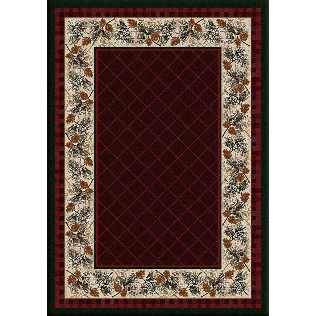 Forever Green - Garnet-CabinRugs Southwestern Rugs Wildlife Rugs Lodge Rugs Aztec RugsSouthwest Rugs