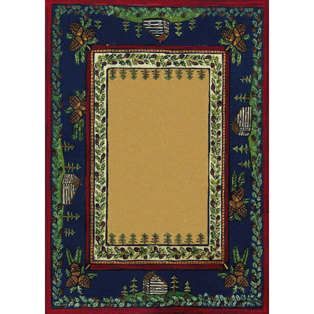 Going Through The Pines-CabinRugs Southwestern Rugs Wildlife Rugs Lodge Rugs Aztec RugsSouthwest Rugs