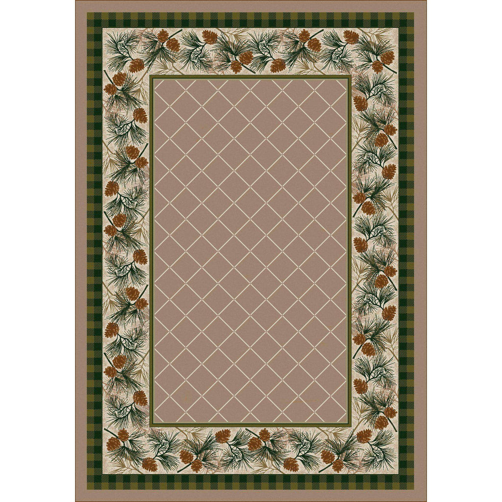 Green Forest - Light Sandstone-CabinRugs Southwestern Rugs Wildlife Rugs Lodge Rugs Aztec RugsSouthwest Rugs