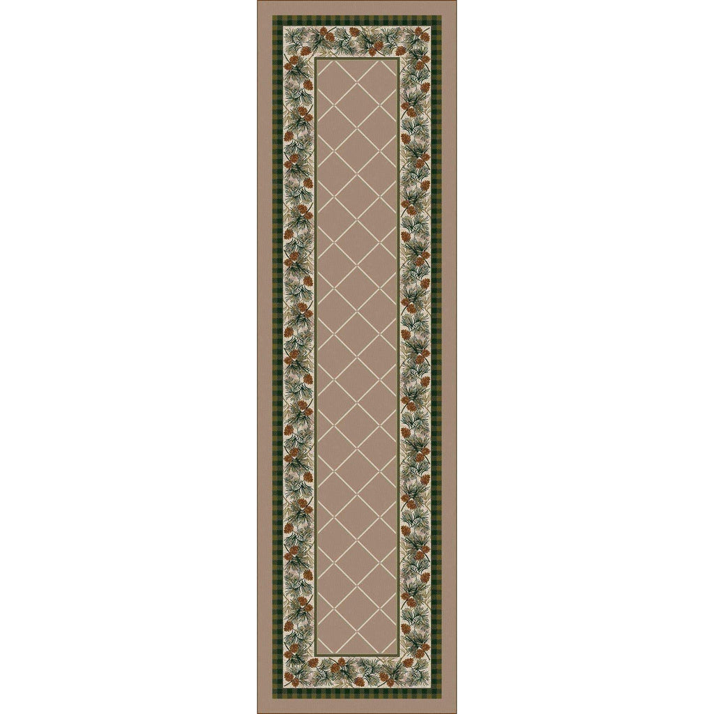 Green Forest - Light Sandstone-CabinRugs Southwestern Rugs Wildlife Rugs Lodge Rugs Aztec RugsSouthwest Rugs