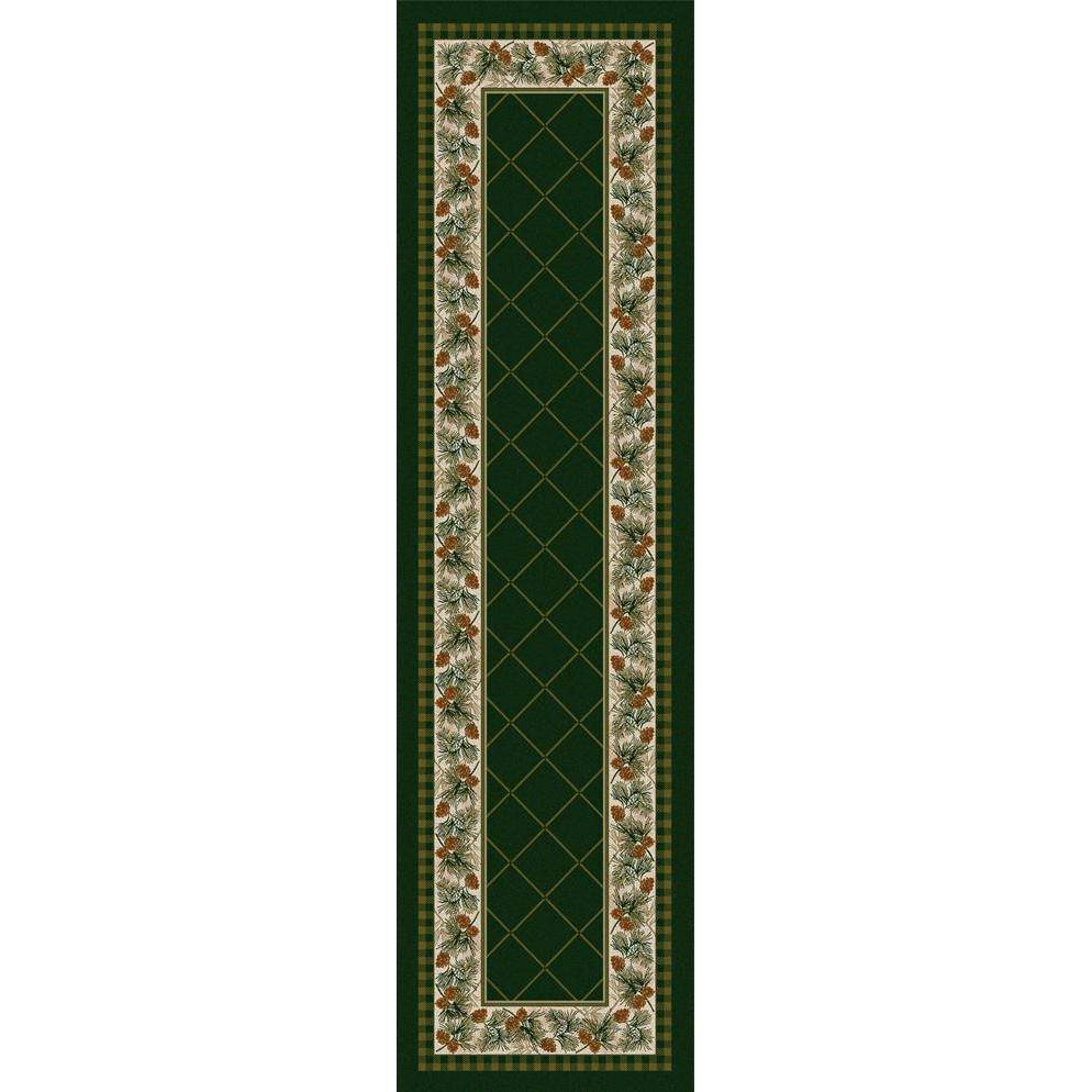 Green Pines - Pine-CabinRugs Southwestern Rugs Wildlife Rugs Lodge Rugs Aztec RugsSouthwest Rugs