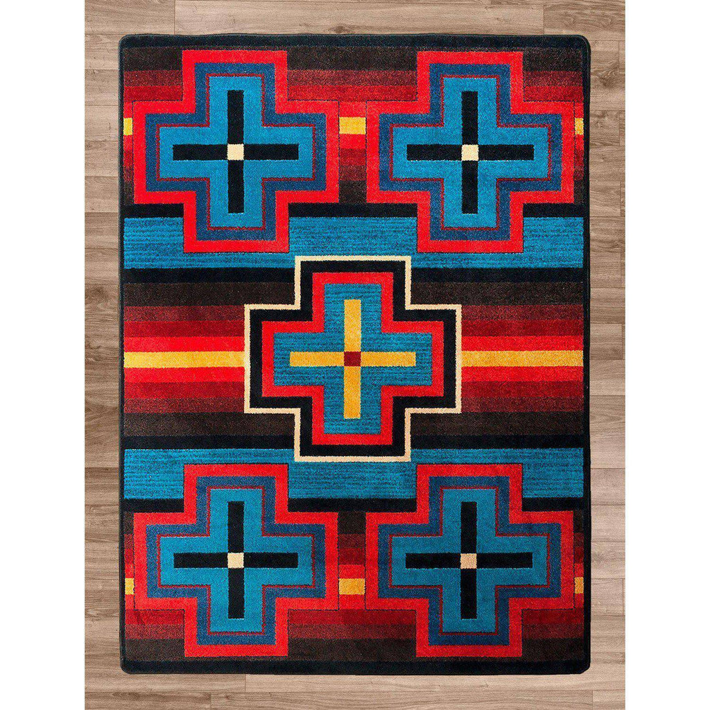 Hunter - Bright-CabinRugs Southwestern Rugs Wildlife Rugs Lodge Rugs Aztec RugsSouthwest Rugs