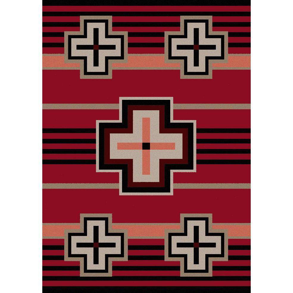 Hunter - Red-CabinRugs Southwestern Rugs Wildlife Rugs Lodge Rugs Aztec RugsSouthwest Rugs