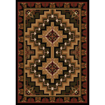 Land Of The Hills - Red-CabinRugs Southwestern Rugs Wildlife Rugs Lodge Rugs Aztec RugsSouthwest Rugs