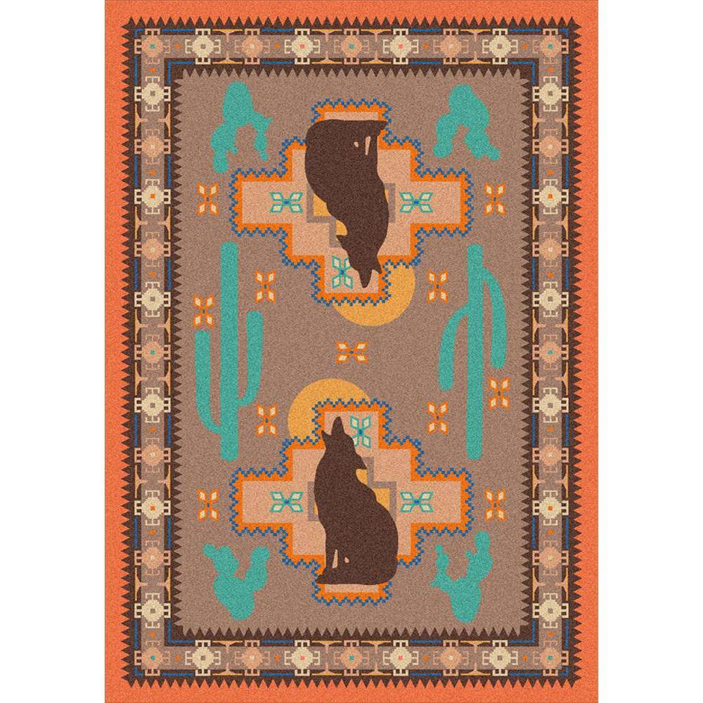 New Mexican Desert - Desert Rose-CabinRugs Southwestern Rugs Wildlife Rugs Lodge Rugs Aztec RugsSouthwest Rugs