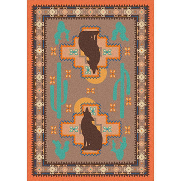 New Mexican Desert - Desert Rose-CabinRugs Southwestern Rugs Wildlife Rugs Lodge Rugs Aztec RugsSouthwest Rugs