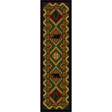 Picnic In The Forest - Woodland-CabinRugs Southwestern Rugs Wildlife Rugs Lodge Rugs Aztec RugsSouthwest Rugs