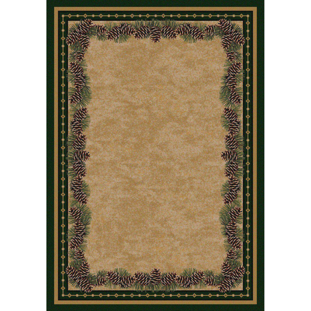 Pine Peak - Green-CabinRugs Southwestern Rugs Wildlife Rugs Lodge Rugs Aztec RugsSouthwest Rugs